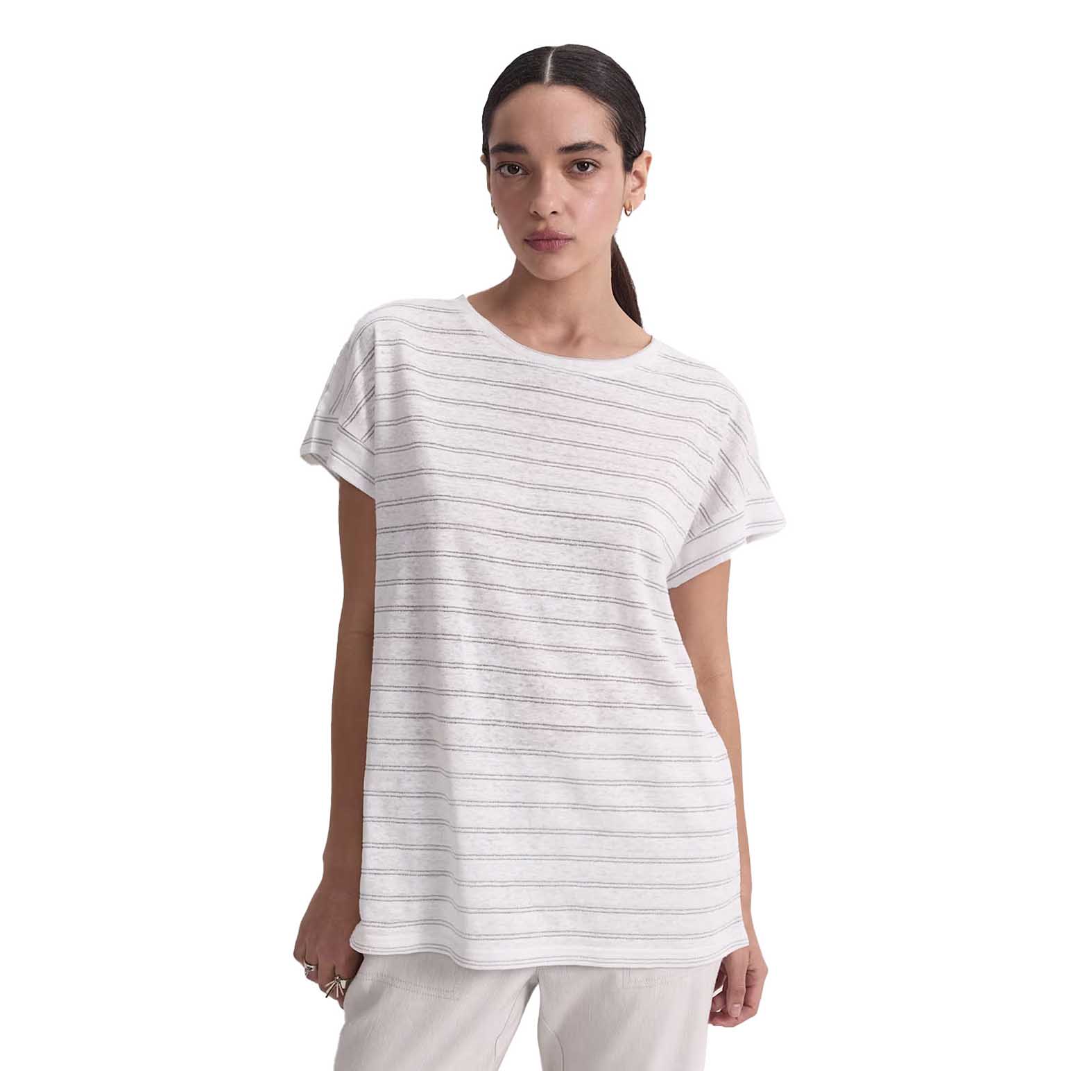 Sportscraft Tonia Foil Stripe Linen Tee